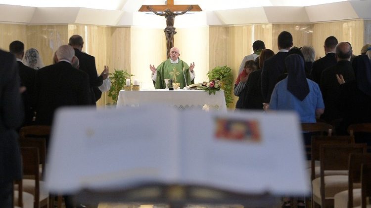 Le Pape à Sainte-Marthe, le 29 mai 2018.