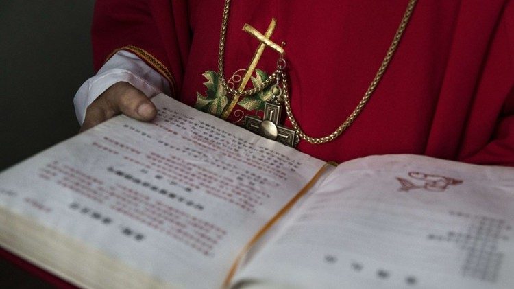 Un momento di una celebrazione liturgica in Cina, foto d'archivio