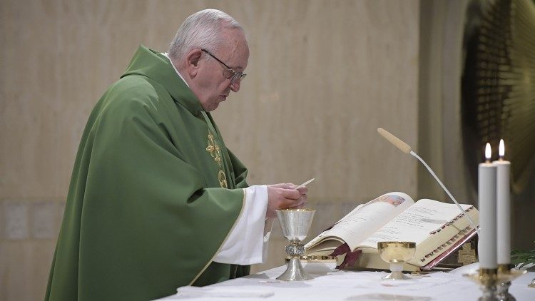 Le Pape François à Sainte-Marthe, le 1er février 2019. 