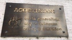 Вывеска на генеральнай курыі Ордэна аўгустынцаў