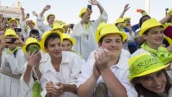 Młodzież na audiencji papieskiej w Rzymie