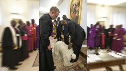 Em 11 de abril de 2019, Papa Francisco encontrou os líderes do Sudão do Sul, em retiro espiritual na Santa Marta 
