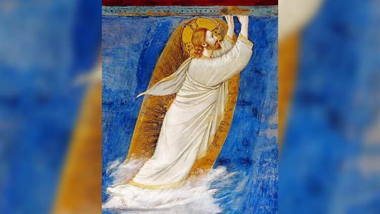 Po teh besedah se je Jezus vzdignil pred njihovimi očmi in oblak ga je zastrl njihovim pogledom. 