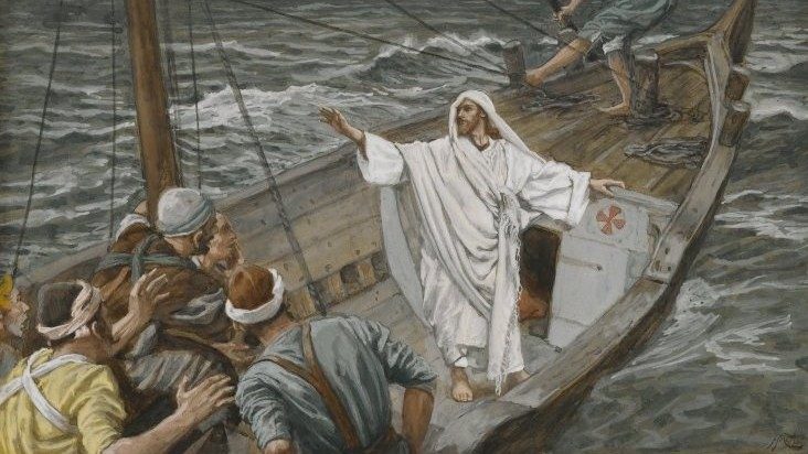 «Jesus stiller stormen» (James Tissot)