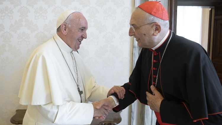 Il cardinale Zenari con Papa Francesco