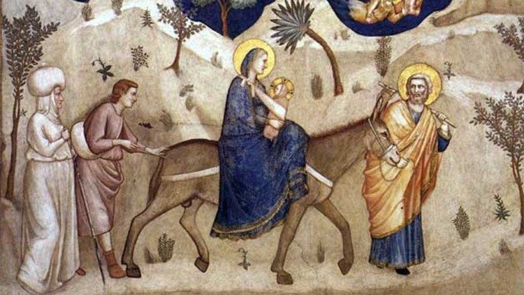 Da de kom fram til Egypt, «trengte de helt sikkert mat, et sted å bo og arbeid». Bilde: Giotto