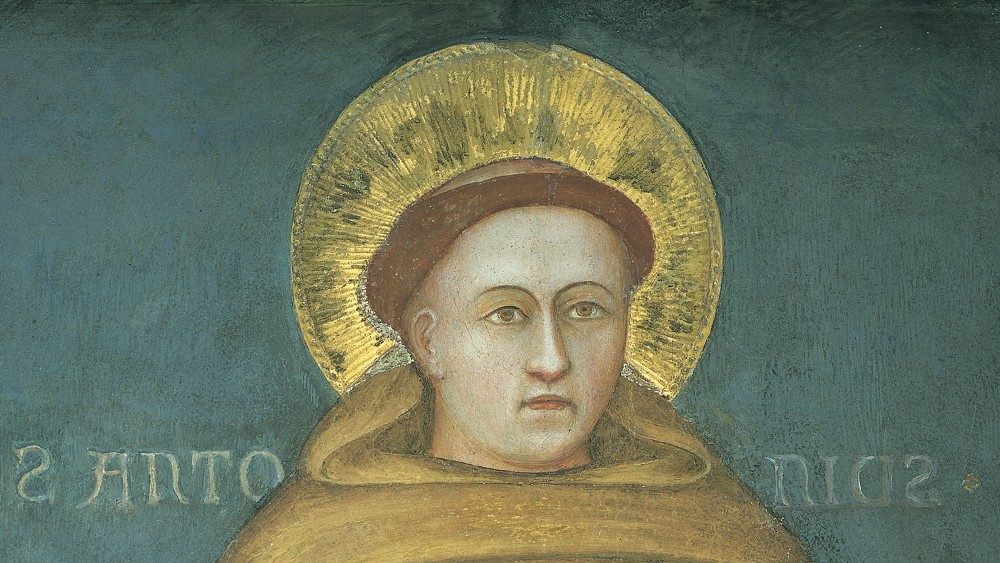 Scuola giottesca, Sant'Antonio di Padova (XIV secolo). Affresco. Basilica di Sant'Antonio, Padova.