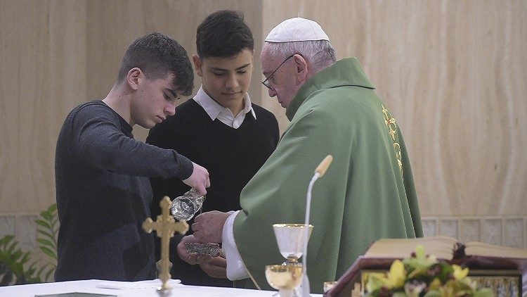 Messe à Sainte-Marthe célébrée par le Pape François, le 30 janvier 2020