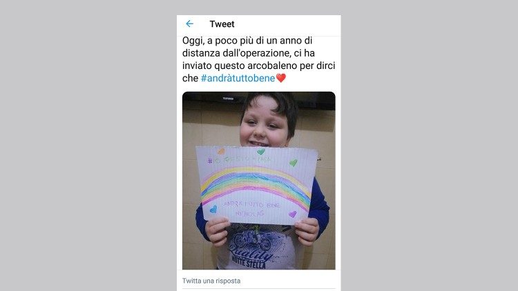 Foto dall'account twitter del Bambino Gesù