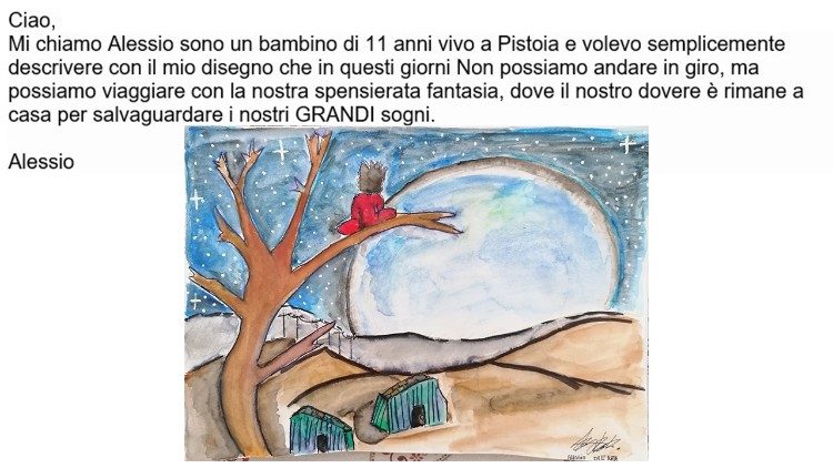 Il disegno e il messaggio di Alessio