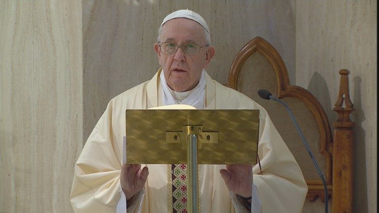Папа Франциск на утренней Мессе в часовне Дома Святой Марфы