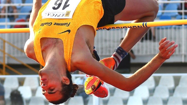 Gianmarco detto "Gimbo" Tamberi in gara 