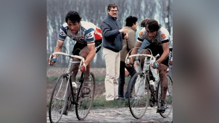 Francesco Moser na trasie