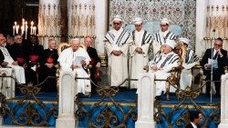 Ян Павел ІІ у Вялікай сінагозе Рыма