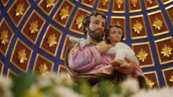 Josefsstatue in einer Kirche in Thailand