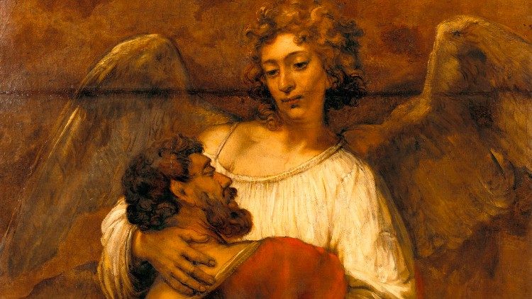 Jakob bryter med engel (Rembrandt)
