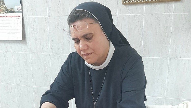 Sr Nabila, en 2021 à Gaza