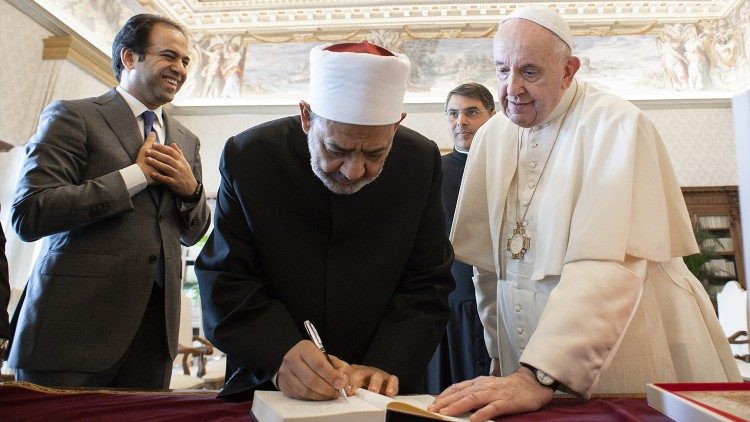 Papst Franziskus und Ahmad al-Tayyeb, Großimam von Al-Azhar