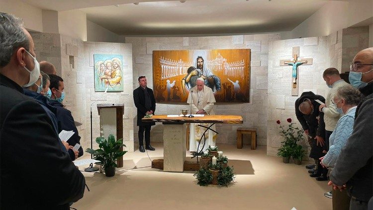 O Papa visita a Comunidade Cenáculo, 08 de dezembro de 2021 (Vatican Media)