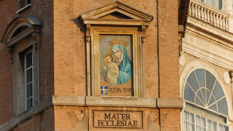 Ícone da Madonna Mater Ecclesiae no Palácio Apostólico, no Vaticano