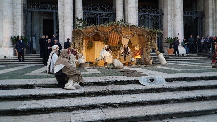 La edición de 2022 del pesebre viviente en la Basílica de Santa María la Mayor.