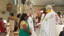 Celebrating mass during the Continental Synod  in Oceania