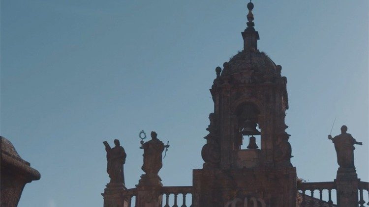 Вежа катэдры ў Сант'яга-дэ-Кампастэла ў Іспані