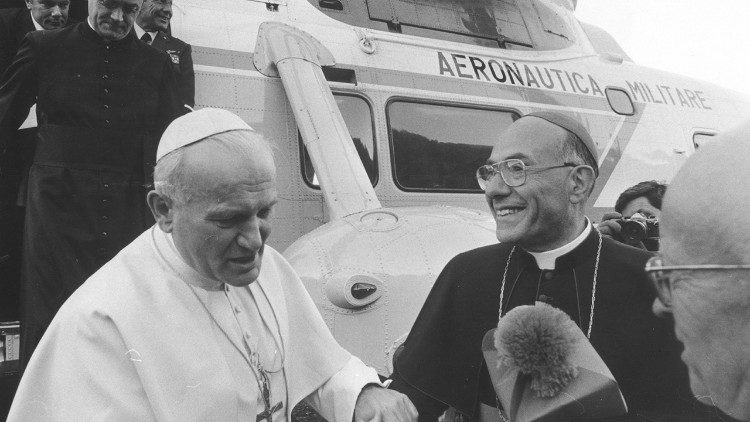 Jan Paweł II podczas wizyty na Mentorelli