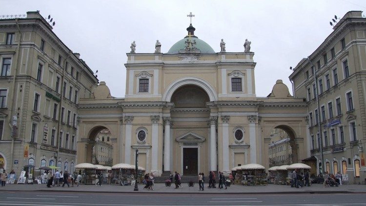 L'église catholique Sainte Catherine, à Saint-Pétersbourg 