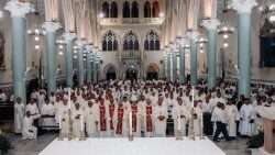 "Sacerdotes felices, en el espíritu de las Bienaventuranzas" - VIII Encuentro Nacional de Sacerdotes en Ecuador. (Foto de la Arquidiócesis de Quito)