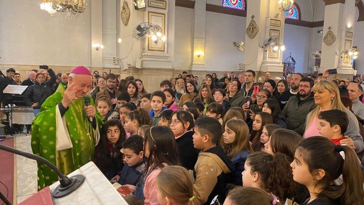 Monseñor Vincenzo Paglia, Presidente de la Pontificia Academia para la Vida, en su visita a Argentina. 