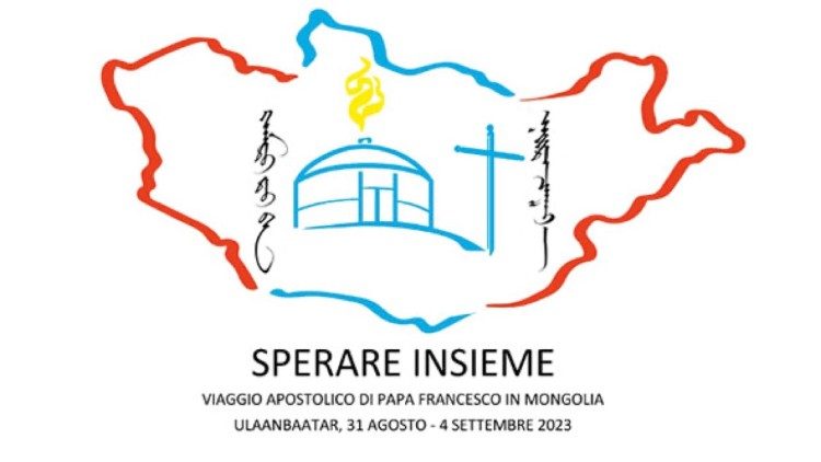 2023.08.30 Viaggio Papa Mongolia, logo italiano