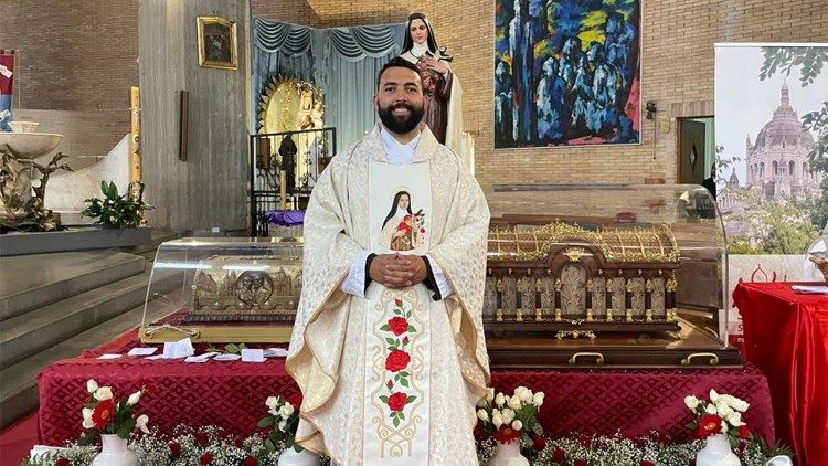Frei Juliano Luiz da Silva, O.Carm, pároco da Paróquia Santa Maria Regina Mundi, em Roma, Itália