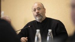 отець Юрій Коласа під час праці Синоду Єпископів УГКЦ в Римі