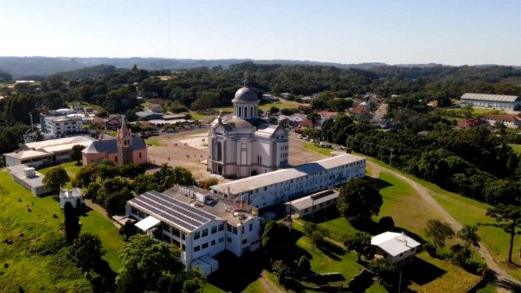 Vista aérea atual do Santuário