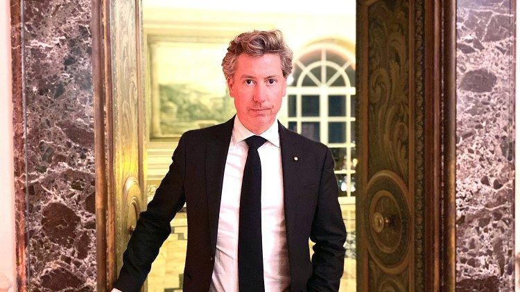 Benedikt Franke, Vizechef der Münchner Sicherheitskonferenz, am Rande der Preisverleihung in der Villa Miani in Rom