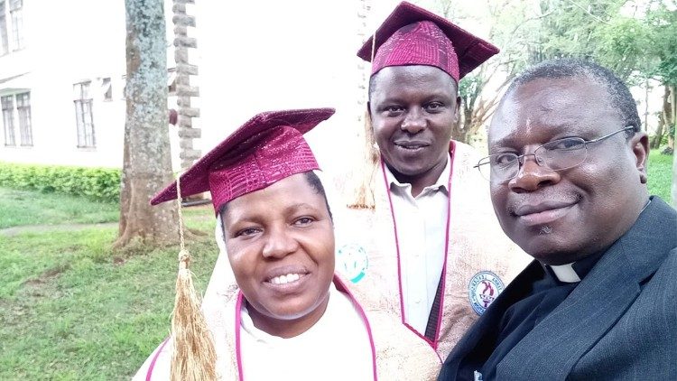 PSI Director with graduates of the institute