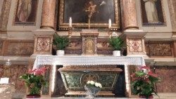 La capilla que alberga las reliquias de Santa Mónica, en la Basílica Romana de Sant'Agostino