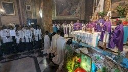 L’Eglise de la Nativité, siège de l’aumônerie congolaise de Rome, lors de la messe de célébration des 30 ans de cette aumônerie et des 60 ans du martyre d’Anuarite