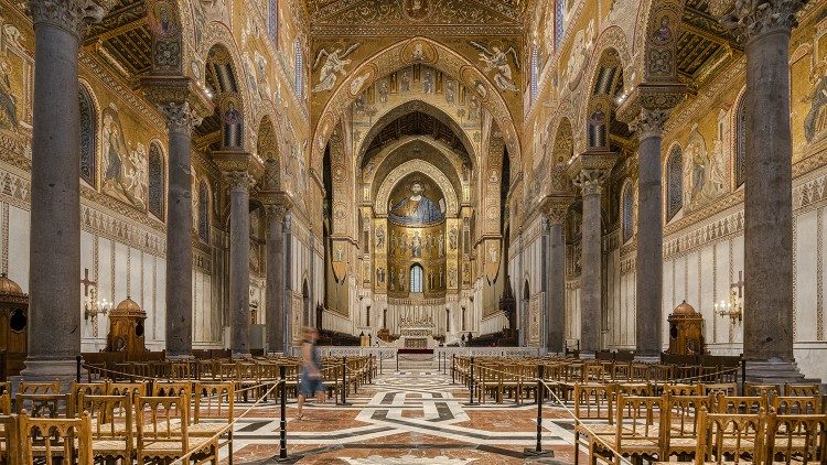 La nuova illuminazione del Duomo di Monreale (Foto: Clorinda Scura)