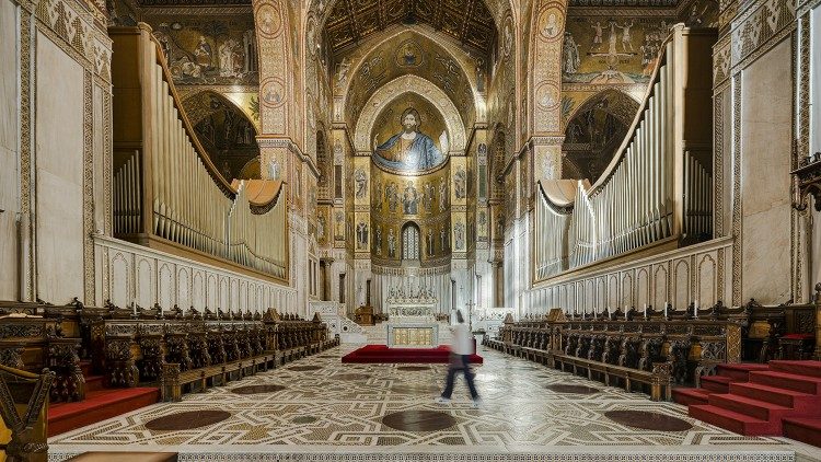 La nuova illuminazione del Duomo di Monreale (Foto: Clorinda Scura)