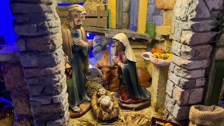 Un particolare del presepe di Suor Loreda