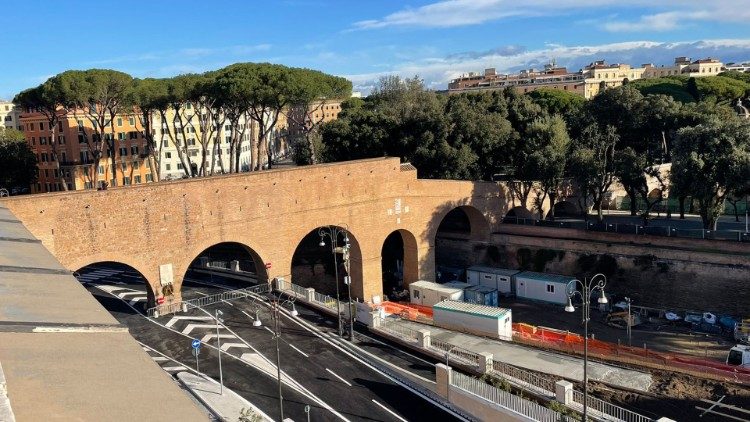 Il Passetto con il nuovo sottopasso di Piazza Pia