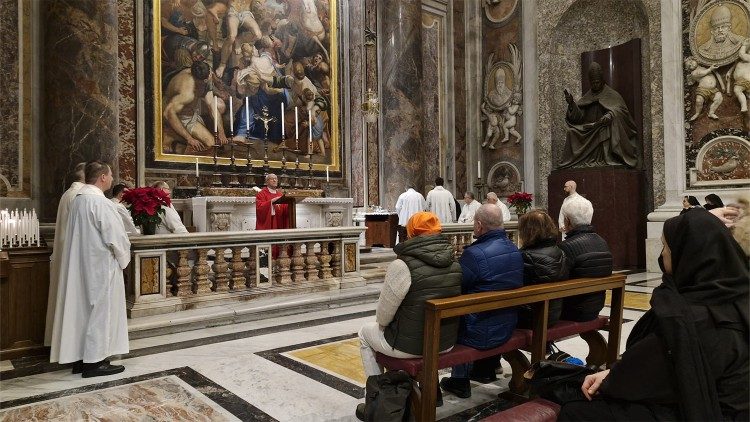 2024.12.26 Msza św. przy grobie św. Jana Pawła II (Dorota Abdelmoula-Viet)