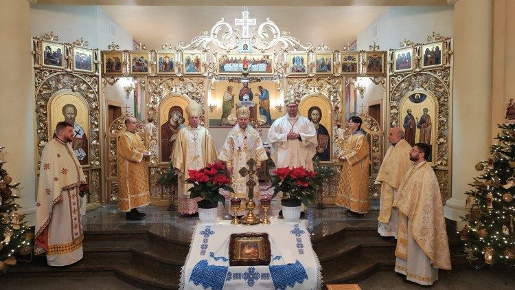 La Divina liturgia nella Cattedrale greco-cattolica di Kharkiv (25 dicembre 2024)