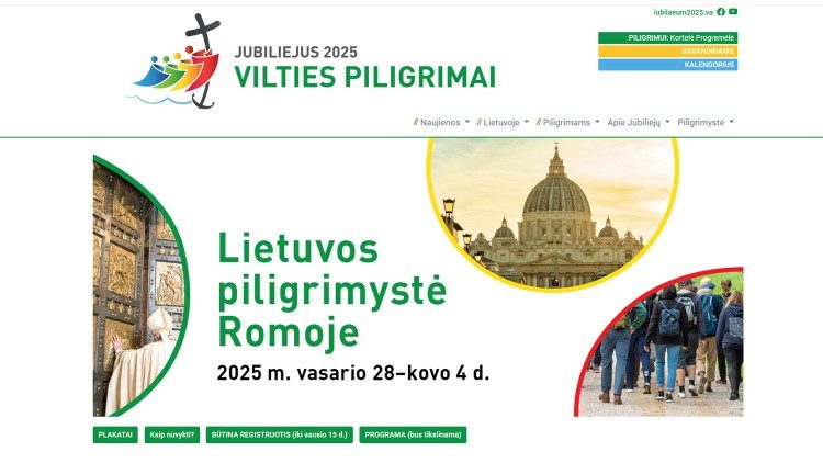 Jubiliejaus interneto svetainė lietuviškai