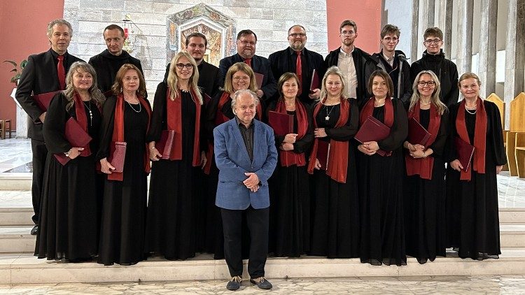 Artyści podczas koncertu w rzymskim kościele św. Piusa X