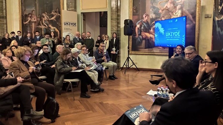 Un momento della Conferenza Stampa della mostra a Palazzo Braschi, cui hanno partecipato l’assessore alla Cultura di Roma Capitale, Miguel Gotor, la direttrice della Direzione Musei Civici della Sovrintendenza Capitolina, Ilaria Miarelli Mariani, l’amministratore delegato di MondoMostre, Simone Todorow di San Giorgio e la curatrice Rossella Menegazzo