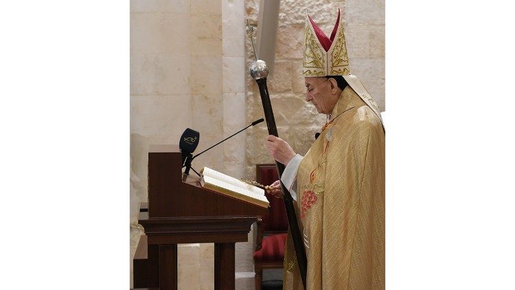 2024.01.02 Patriarca Maronita Card.Bechara Rai, Messa Lunedì 01 Gennaio 2024, Bkerke - Libano