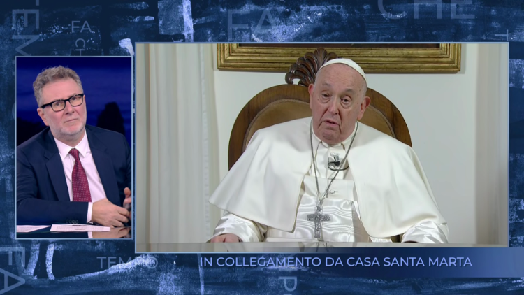 Papa Francisco durante a entrevista